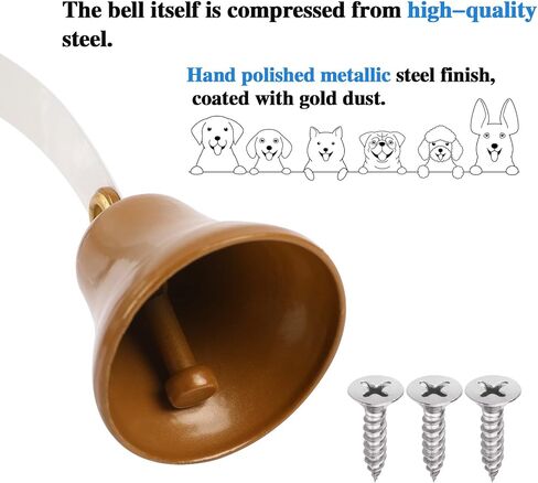 Dog Bells for Training,Metal Dog Doorbell for Housetraining Puppy Bell for Training Bell for Dogs to Ring to go Outside Wall Mounted Dog Door Bell Vintage Shopkeeper Doorbell in Kuwait