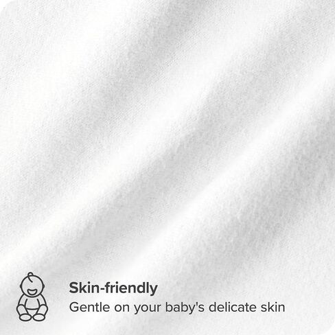 Bare Home Flannel Receiving Blanket, Premium 100% Cotton Flannel Blanket 6-Pack, Hypoallergenic, Gentle on Skin, Warm and Durable (Receiving, Cream) in Saudi Arabia