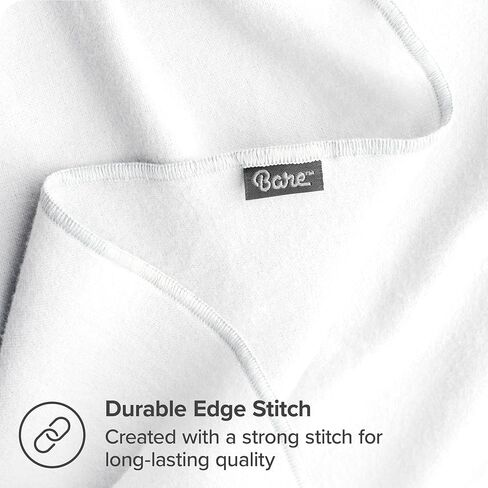 Bare Home Flannel Receiving Blanket, Premium 100% Cotton Flannel Blanket 6-Pack, Hypoallergenic, Gentle on Skin, Warm and Durable (Receiving, Cream) in Saudi Arabia