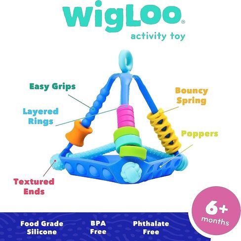 Mobi Peeka Activity Toy - Tummy Time Baby Mirror, Food Grade Silicone Montessori Toys, Shatterproof Mirror for Babies, BPA and Phthalate Free - for 0-6 Months Newborns and Up in Saudi Arabia