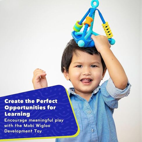 Mobi Peeka Activity Toy - Tummy Time Baby Mirror, Food Grade Silicone Montessori Toys, Shatterproof Mirror for Babies, BPA and Phthalate Free - for 0-6 Months Newborns and Up in Saudi Arabia
