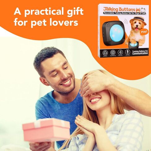 ازرار اتصال للكلاب - مجموعة من 4 ازرار اتصال قابلة للتسجيل - جرس تدريب الحيوانات الاليفة - زر التحدث والتحدث لتدريب الكلاب والقطط - صوت مخصص - ازرار اوامر صوتية للكلاب in Kuwait