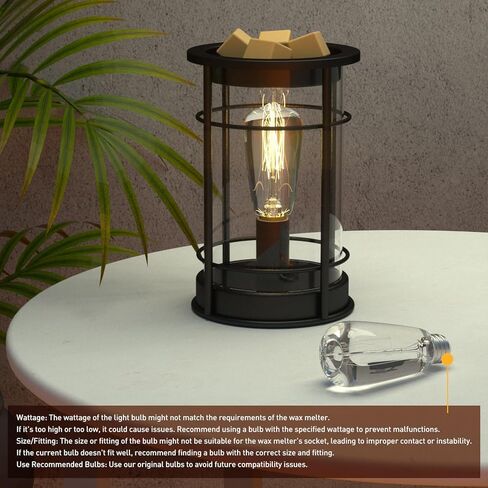 جهاز تسخين الشمع الكهربائي من سالكينج مع مؤقت، جهاز تسخين الشمع لإذابة الشمع المعطر، مصابيح كهربائية عتيقة، سخان شمعة عطري لديكور المنزل الريفي، المكتب، هدايا عيد الميلاد in Kuwait