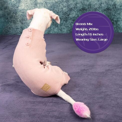 cyeollo Dog Pajamas Warm Fleece Dog Sweater Coat Pjs Thermal Dog Onesie Stretchy Winter Doggie Jumpsuit Pet Sweater Outfits for Small Dogs Color Pink in Saudi Arabia