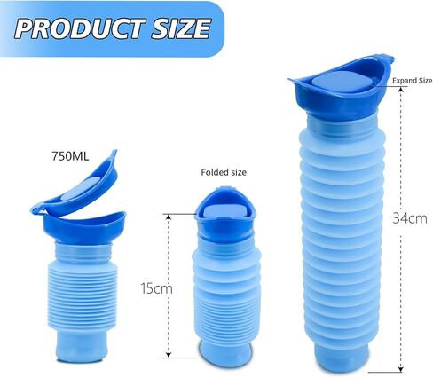 مبولة الطوارئ Leetye Mei، مبولة للتخييم قابلة للانكماش، مرحاض متنقل محمول للجنسين والرجال والنساء للسفر والمربى المروري والتخييم in Kuwait