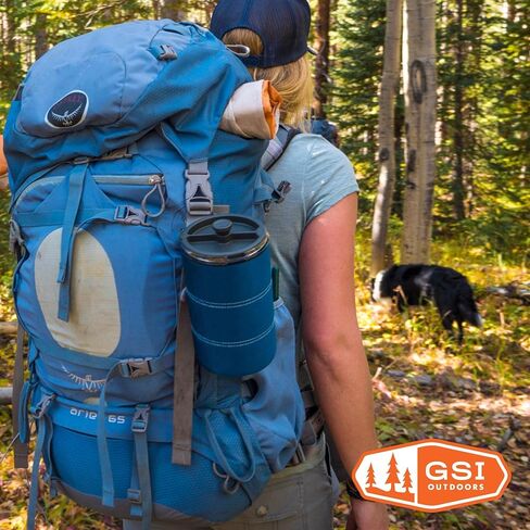 GSI Outdoors، 30 أونصة سائلة JavaPress، ماكينة صنع القهوة بالضغط الفرنسي للتخييم والسفر، جرافيت in Saudi Arabia