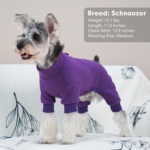 cyeollo Dog Pajamas Warm Fleece Dog Sweater Coat Pjs Thermal Dog Onesie Stretchy Winter Doggie Jumpsuit Pet Sweater Outfits for Small Dogs Color Pink in Saudi Arabia