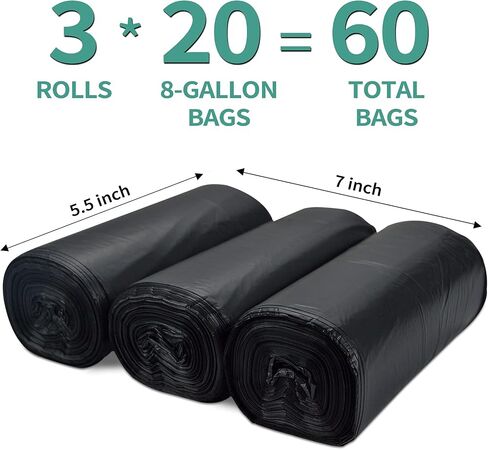 أكياس تواليت للتخييم المحمولة Sailortenx 80/60/20 قابلة للتحلل بنسبة 100% للاستخدام مع 8 جالون مع مرحاض دلو سعة 5 جالون، وأكياس نفايات مرحاض التخييم، وأكياس أنبوب قابلة للتحلل البيولوجي للاستعمال مرة واحدة للتخييم في الهواء الطلق in Kuwait