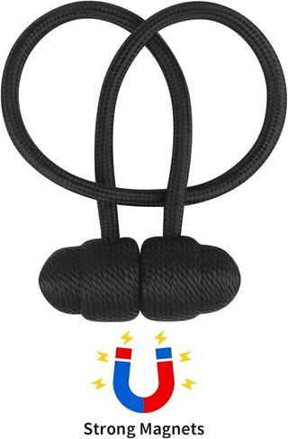 ohtomber الستار المغناطيسي Tiebacks 4 حزمة، الستار التعادل ظهورهم Holdbacks حامل السنانير كليب أبازيم للستائر الستائر، العلاقات الستار للمنزل غرفة نوم مكتب ديكور الستار الرمادي in Kuwait