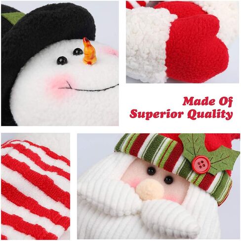 D-FantiX Christmas Curtain Buckle Tieback Set of 2, Santa Snowman Curtain Tiebacks Holdback Fastener Buckle Clamp Window Decorations Wine Bottle Topper Christmas Ornaments Home Holiday Décor 2023 in Saudi Arabia