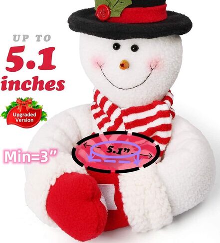 D-FantiX Christmas Curtain Buckle Tieback Set of 2, Santa Snowman Curtain Tiebacks Holdback Fastener Buckle Clamp Window Decorations Wine Bottle Topper Christmas Ornaments Home Holiday Décor 2023 in Saudi Arabia