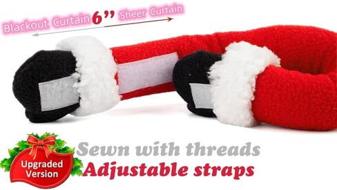 D-FantiX Christmas Curtain Buckle Tieback Set of 2, Santa Snowman Curtain Tiebacks Holdback Fastener Buckle Clamp Window Decorations Wine Bottle Topper Christmas Ornaments Home Holiday Décor 2023 in Saudi Arabia
