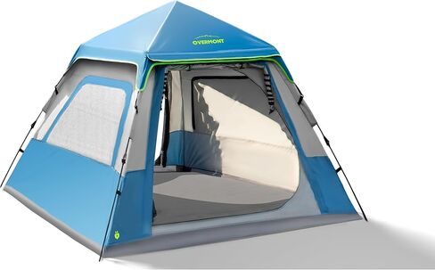 Overmont Instant Pop Up Tent with Tarp - 1-3 Person Pop Up Lightweight Backpacking Tent for Camping - Easy Setup Waterproof with Shelter or Rain Fly - Ideal for Family, Outdoor, Hiking in Kuwait