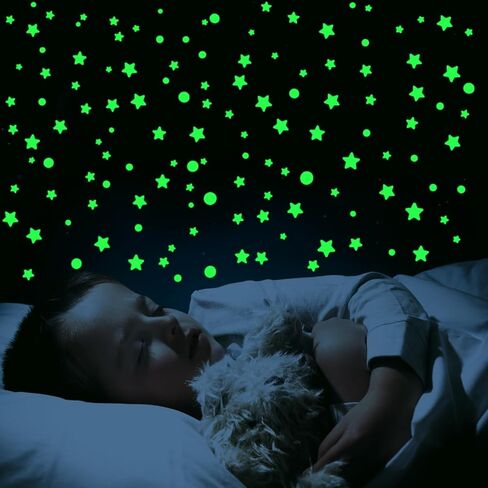 Realistic Tiny 3D Domed Glow in The Dark Stars, 826pcs Glow Dots and Stars, Adhesive Glow Stars for Kids Bedroom,Luminous Stars Stickers Create a Realistic Starry Sky,Room Decor,Wall Stickers in Saudi Arabia