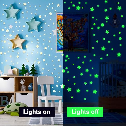 Realistic Tiny 3D Domed Glow in The Dark Stars, 826pcs Glow Dots and Stars, Adhesive Glow Stars for Kids Bedroom,Luminous Stars Stickers Create a Realistic Starry Sky,Room Decor,Wall Stickers in Saudi Arabia