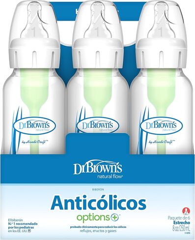 Dr. Brown’s Natural Flow® Anti-Colic Options+™ Narrow Baby Bottles 8 oz/250 mL, with Level 1 Slow Flow Nipple, 6 Pack, 0m+ Balloon Animals Gift Set in Saudi Arabia