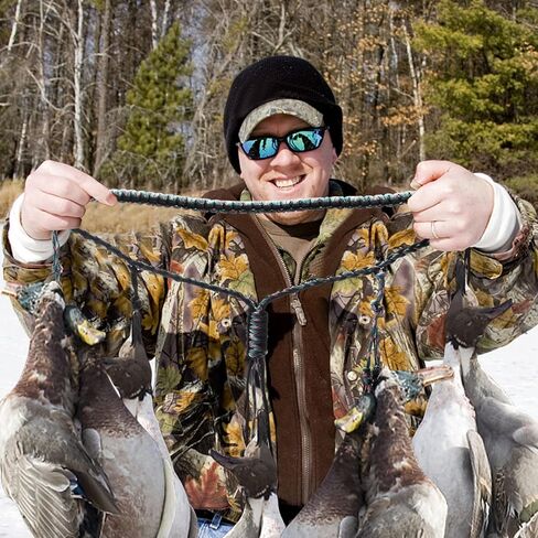 BROTOU 2 حزمة من ملحقات صيد البط، مكالمات البط وحبل استدعاء البط مع 12 حلقة قابلة للإزالة باراكورد أوزة لعبة حامل البطة معدات المفترس للصيد in Kuwait