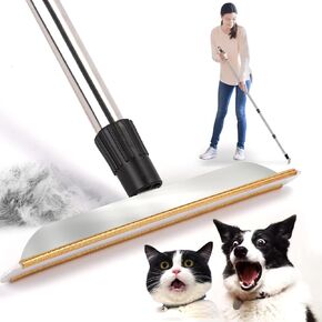 Pet Hair Remover, 60" Carpet Rake with 4 Height, Cat Dog Hair Remover and Hair Scraper Fur Remover, Carpet Rake Pet Hair Removal Tool for Carpets, Rugs, Mats, Couch, Car Mats in Kuwait