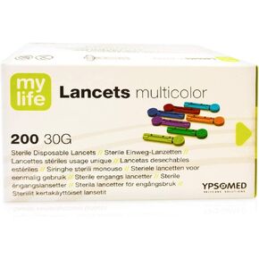 Mylife Multicolour lancets,Pack of 200,30g,Single use Disposable lancets by YPSOMED in Saudi Arabia