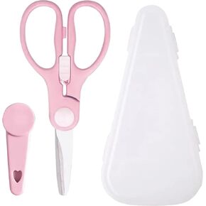 ATB Portable Baby Food Scissors Toddler Feeding Shears with Safety Lock, Food Grade Stainless Steel Material Food Supplement Scissors Suitable for Chicken Poultry Fish Meat Herbs noodles (Blue) in Kuwait