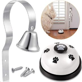 Shopkeepers Metal Bell Dog Doorbell Silver Potty Training Bell and Dog Training Bell Pet Potty Training Bells, 2 Pieces Totally in Kuwait