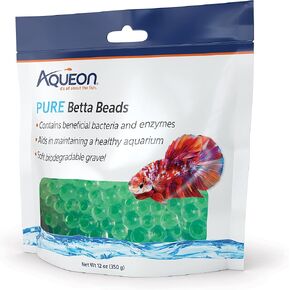 Aqueon PURE Betta Beads, Water Care for Unfiltered Aquariums, Maintains Clear Water and Helps Breakdown Organic Sludge, Blue in Saudi Arabia