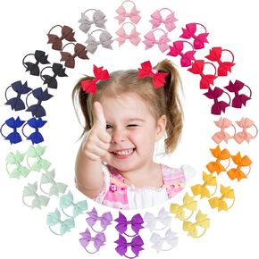 فينو بو 20 زوجًا من ربطات الشعر المرنة على شكل فيونكة صغيرة مقاس 2 انش للبنات والرضع والأطفال الصغار in Kuwait