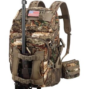 MoiShow Hunting Backpack, Outdoor Hunting Pack with Rifle Holder, Hunting Backpacks for men, Hunting Bag with Waterproof Rain Cover