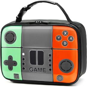 Hairao Game Console Lunch Box, Boy Leather Reusable Lunch Bag, Waterproof Thermal Insulated Kids Lunch Box, Portable Mini Cooler for Boys Girls Kids Toddlers Teens for School Daycare Picnic Camping