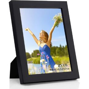 5x7 inch Picture Frame Made of Solid Wood and High Definition PlexiGlass Display Pictures for Table Top Display and Wall Mounting Photo Frame Black 1 Pack in Kuwait