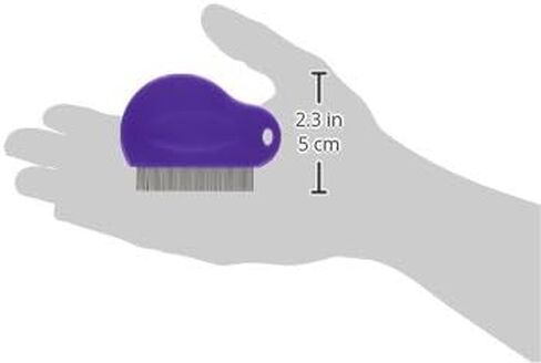 امشاط برغوث ذات قبضة محيطية من ماستر جرومينج تولز - امشاط مريحة لإزالة البراغيث، ارجواني in Kuwait