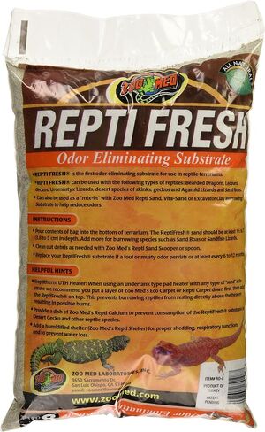 Zoo Med ReptiFresh Odor Eliminating Substrate, Blacks & Grays, 8 lb in Saudi Arabia