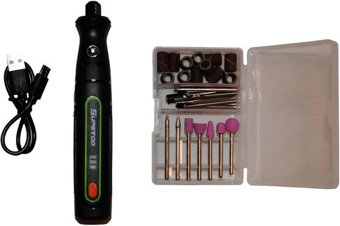 Ascent Cordless Rotary Tool Kit with 27 Accessories - Engraving, Polishing, Sanding, Carving and Cutting - Variable Speeds, Mini Grinder Gift Set in Kuwait