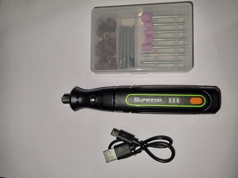 Ascent Cordless Rotary Tool Kit with 27 Accessories - Engraving, Polishing, Sanding, Carving and Cutting - Variable Speeds, Mini Grinder Gift Set in Kuwait