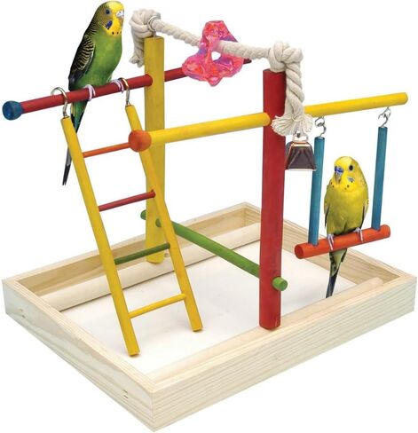 Penn-Plax Bird Life Wooden Playpen – Perfect for Parakeets, Lovebirds, Parrotlets, Cockatiels, and Green Cheek Conures – Medium in Kuwait