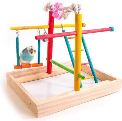 Penn-Plax Bird Life Wooden Playpen – Perfect for Parakeets, Lovebirds, Parrotlets, Cockatiels, and Green Cheek Conures – Medium in Kuwait