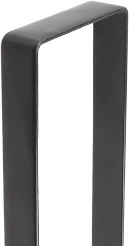 uoboeuq 12 بوصة خطافات شماعات إكليل عيد الميلاد فوق الباب خطافات معدنية عملية خطافات شماعات مناشف لزينة الباب الأمامي لعيد الميلاد - معدن قوي ممتاز (أسود) in Kuwait