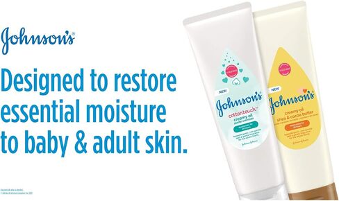 Johnson's Baby Creamy Oil for Baby with Shea & Cocoa Butter, Moisturizing Body Lotion with Gentle Fragrance, Hypoallergenic, Non-Greasy, Paraben-Free, Phthalate-Free and Dye-Free, 8 fl. oz in Saudi Arabia