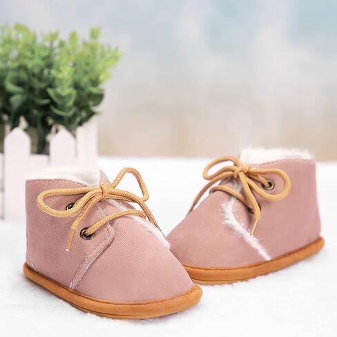 KIDSUN Newborn Infant Baby Boys Girls Fleece Booties Stay On Socks Soft Shoes Non Skid Winter Warm Christmas Slippers in Saudi Arabia