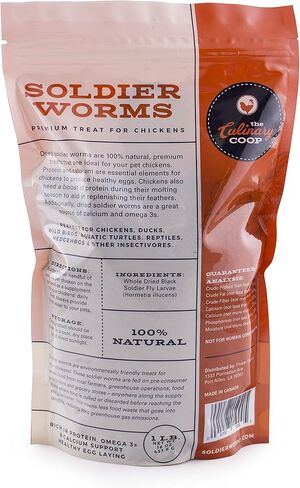 Culinary Coop Premium Chicken Treats - Dried Mealworm, 10oz in Kuwait