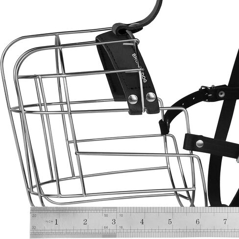 BRONZEDOG المعادن كمامة سلك سلة الكلب الدانماركي العظيم كلب الدرواس سانت برنارد قناع مع الأشرطة الجلدية كمامات للكلاب الكبيرة جدا (XL) in Kuwait