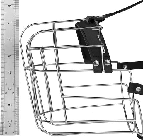 BRONZEDOG المعادن كمامة سلك سلة الكلب الدانماركي العظيم كلب الدرواس سانت برنارد قناع مع الأشرطة الجلدية كمامات للكلاب الكبيرة جدا (XL) in Kuwait