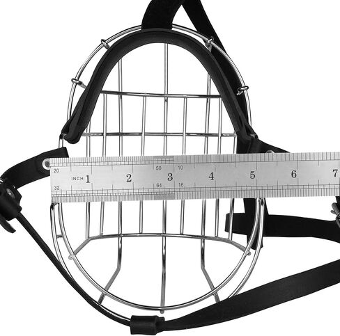 BRONZEDOG المعادن كمامة سلك سلة الكلب الدانماركي العظيم كلب الدرواس سانت برنارد قناع مع الأشرطة الجلدية كمامات للكلاب الكبيرة جدا (XL) in Kuwait