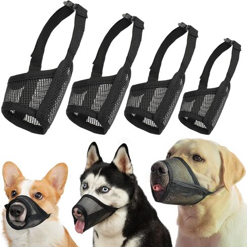 LUCKYPAW Mesh Dog Muzzle Suits for Small Medium Large Dogs Dog Muzzle Set in Kuwait