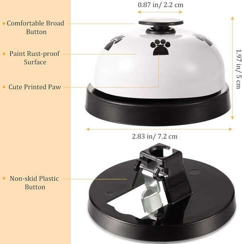 Shopkeepers Metal Bell Dog Doorbell Silver Potty Training Bell and Dog Training Bell Pet Potty Training Bells, 2 Pieces Totally in Kuwait