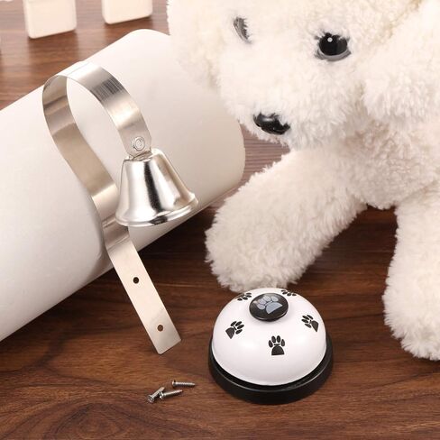 Shopkeepers Metal Bell Dog Doorbell Silver Potty Training Bell and Dog Training Bell Pet Potty Training Bells, 2 Pieces Totally in Kuwait