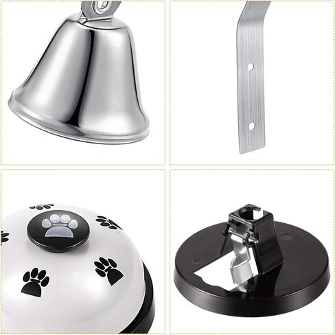 Shopkeepers Metal Bell Dog Doorbell Silver Potty Training Bell and Dog Training Bell Pet Potty Training Bells, 2 Pieces Totally in Kuwait