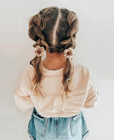 Boutique Baby Girl Hair Ties with Flowers, 28 Pcs Hair Bow Ties for Toddler Girls, Elastics Ponytail Holders Pigtails Rubber Bands by Cherssy in Saudi Arabia
