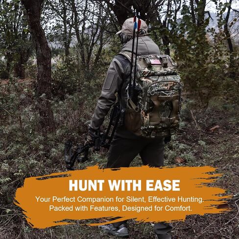 Hunting Backpack, Outdoor Hunting Pack with Rifle Holder, Hunting Backpacks for Men, Hunting Bag with Waterproof Rain Cover in Saudi Arabia