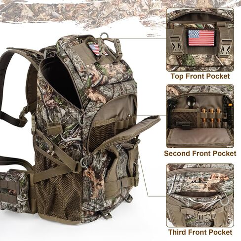Hunting Backpack, Outdoor Hunting Pack with Rifle Holder, Hunting Backpacks for Men, Hunting Bag with Waterproof Rain Cover in Saudi Arabia